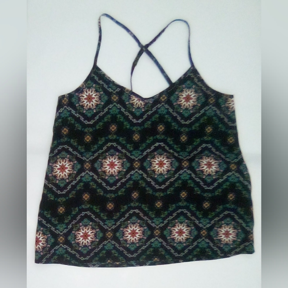 Hollister Mandala Printed Cami Top Adjustable Strappy Back Size XS Y2k